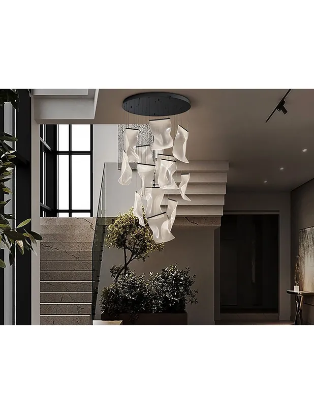 Disponible Ahora Velos Negra Lámpara 13 Luces Dimable