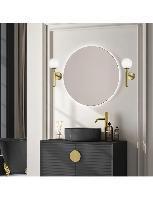 Profesional Aplique Bola Cristal Opal y Metal Dorado