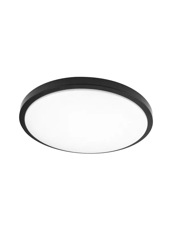 Certificado Plafón Redondo Led Salón Marco Negro