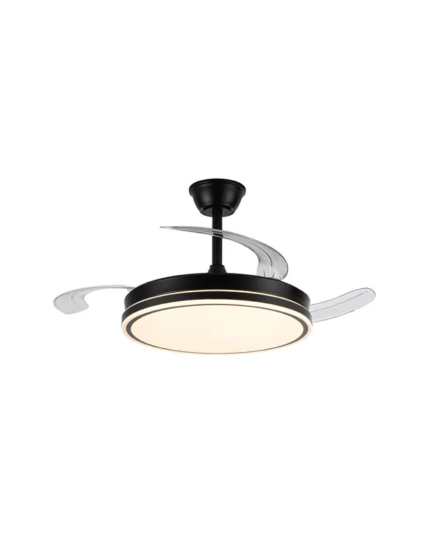 Ventilador Led Tricolor Regulable Negro Smart Rebajas
