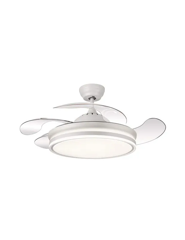 Popular Ventilador Retráctil Blanco más Vendido 4 Aspas