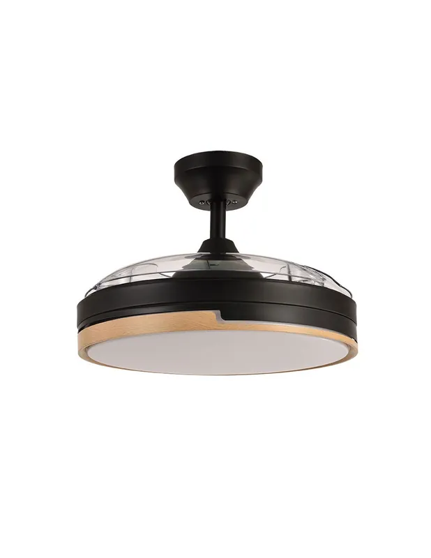 Precio De Oferta Olimpia Ventilador Retráctil Negro-Madera
