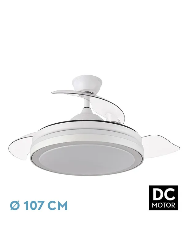 No Te Lo Pierdas Ventilador Alto Rendimiento Retráctil Blanco