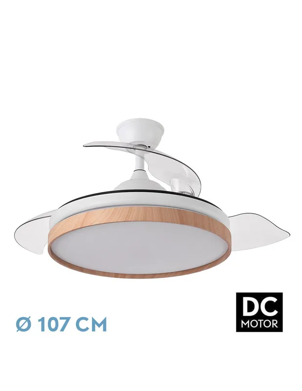 Ventilador de Techo Alto Rendimiento Retráctil Envío Internacional