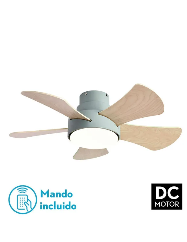 Ventilador Verde Aspas Reversibles Blanco Haya Precio Económico