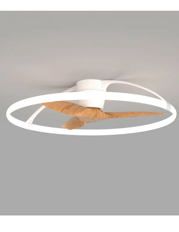 Ventilador Nepal Blanco/Haya. Bestseller
