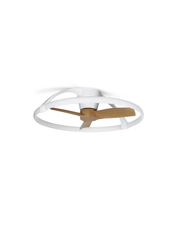 Ocasión Especial Mantra Nepal Mini Ventilador de Techo Blanco Madera
