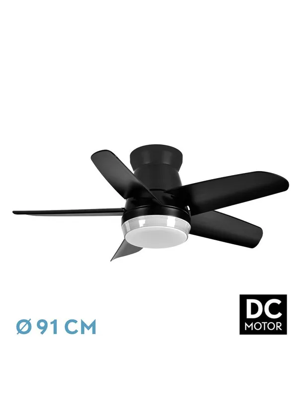 Neutrón Ventilador DC Fabrilamp Negro Precio Económico