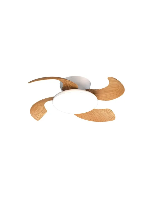 Aloha Mantra Ventilador Madera y Blanco Popular