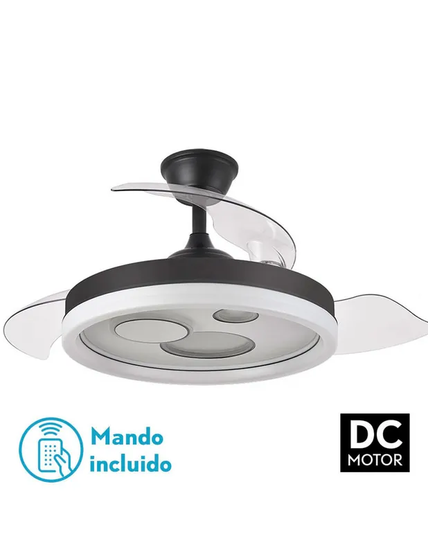 Certificado Turia Fabrilamp Ventilador de Techo Aspas Desplegables