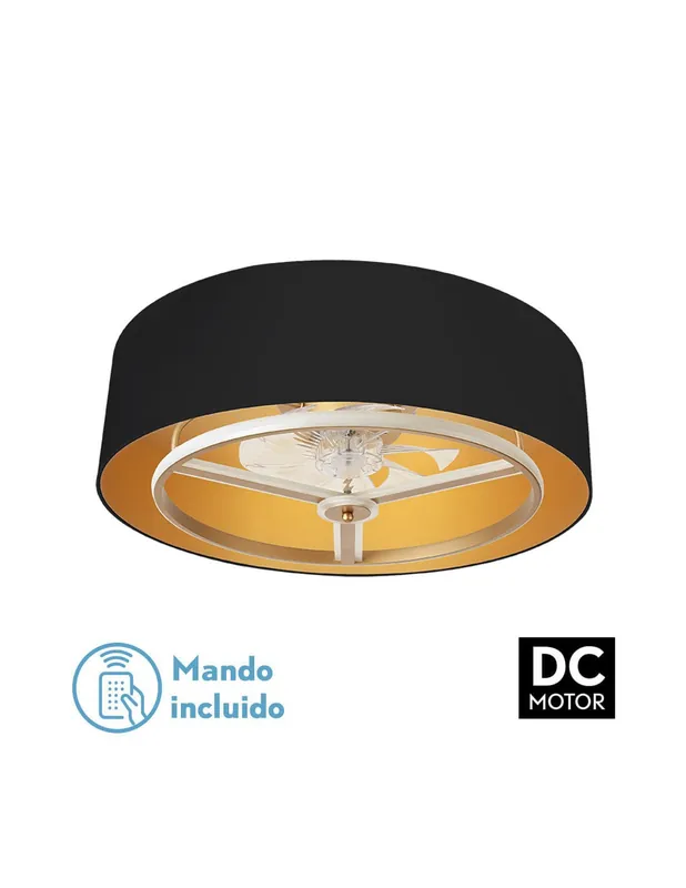 Ventilador de Techo Negro Oro Oferta Especial