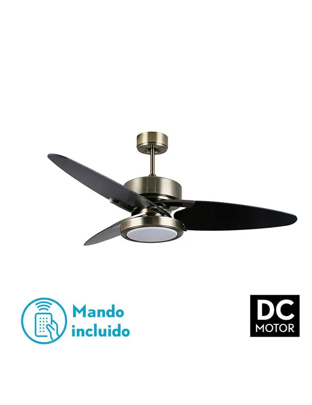 Ordena Ya Fabrilamp Ventilador Aspas Reversibles Negro Nogal