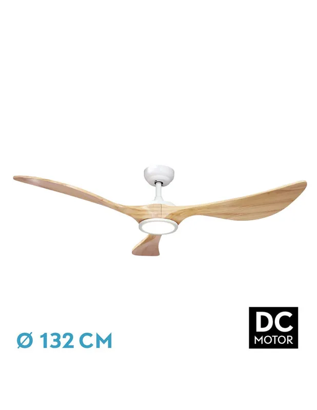 Viana Ventilador de Techo Fabrilamp Blanco Haya Tendencia