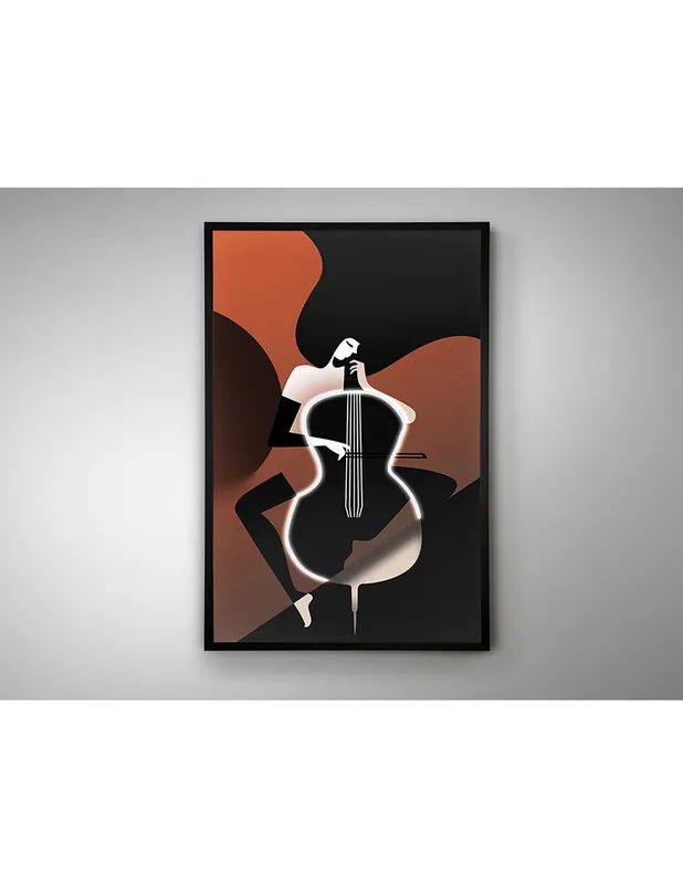 Profesional Violonchelo Cuadro con Luz Schuller