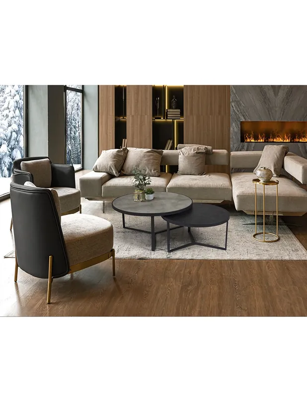 Gran Oferta Naira Set Mesas Schuller Gris/Negro