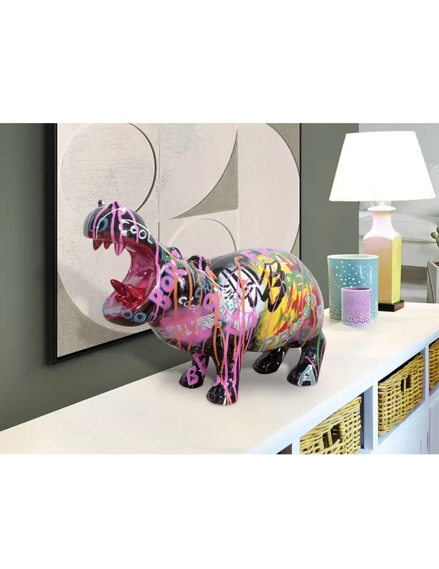 Promoción Exclusiva Hippo Figura Deco Grafiti Schuller