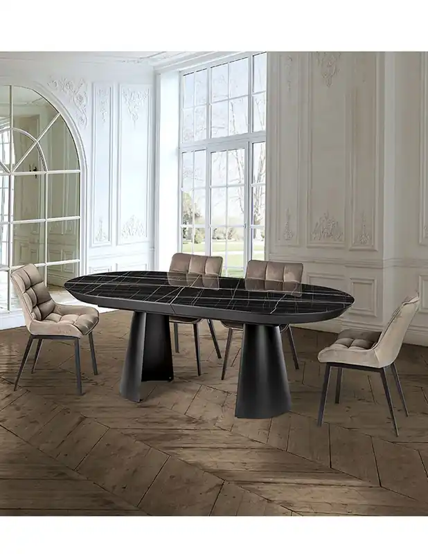 Novedad Capri Mesa Comedor Mármol Negro Schuller