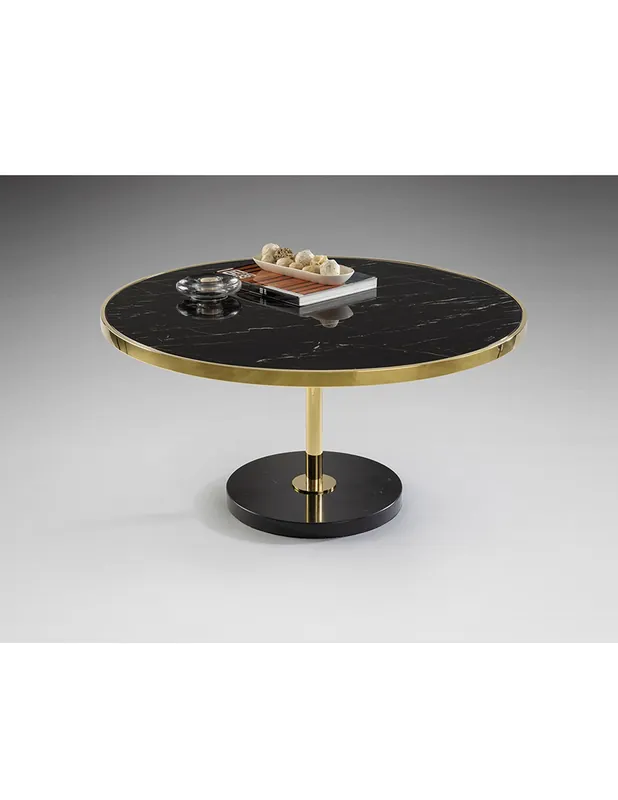 Envío Exprés Dekala Mesa de Centro Negro Oro de Schuller