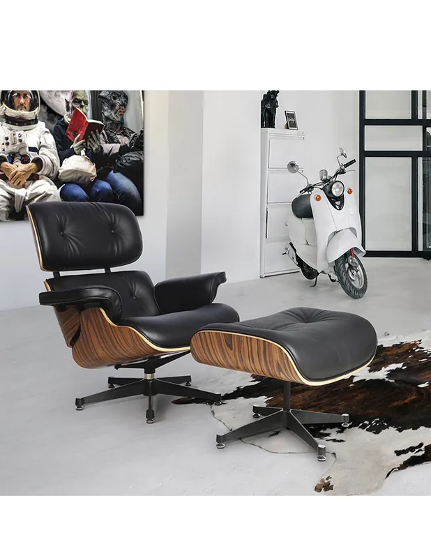 Eames Chaise Longue Negro-Palisandro de Schuller Liquidación
