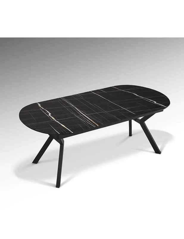Antea Mesa Comedor Mármol Negro Extensible Schuller Premium