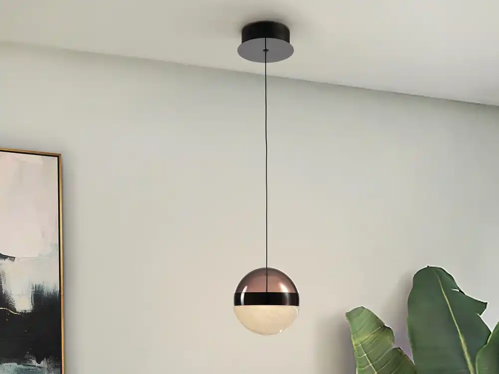 Promoción ORBES LAMPARA 1L CROMO NEGRO D15