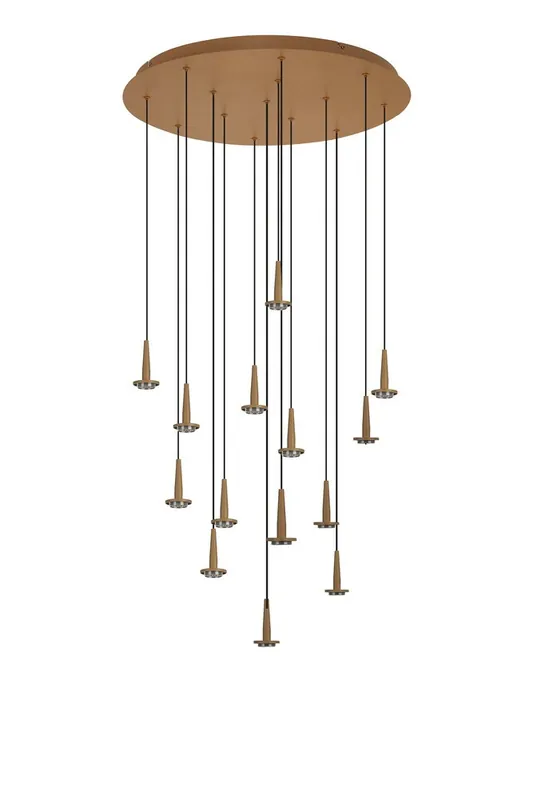 Últimas Unidades LÁMPARA REDONDO 14XLED 5W ANDROMEDA ORO SIN TULIPAS