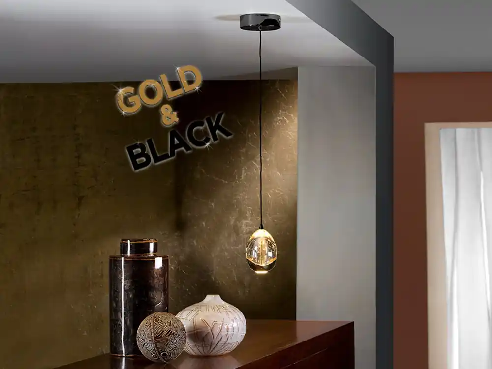 ROCIO LAMPARA 1L NEGRO-ORO Pago Seguro