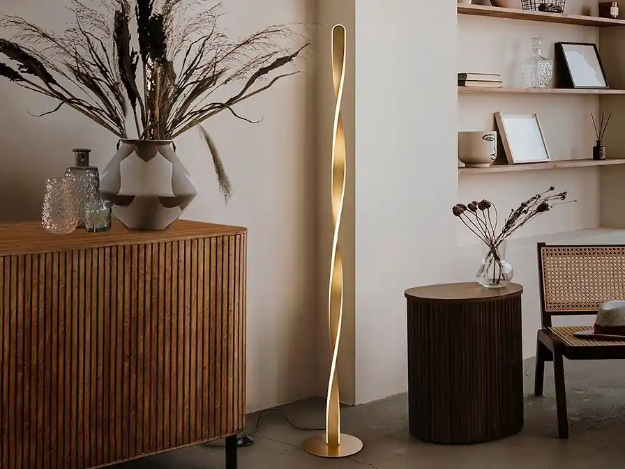 TWIST LAMPARA DE PIE ORO Oferta Especial