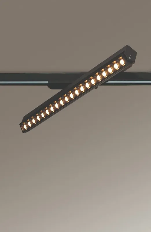 Stock Limitado FOCO LINEAL CARRIL CRETA NEGRO 30W  3000K