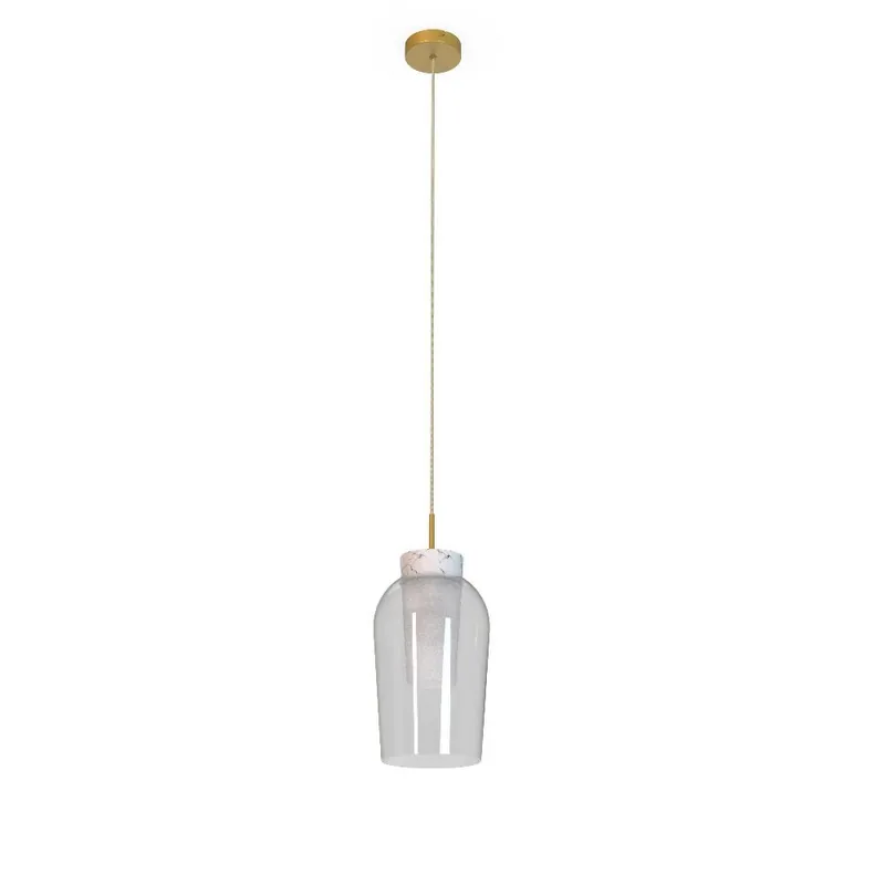 Auténtico COLGANTE 1 LUZ NORA ORO BLANCO