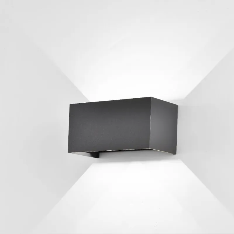APLIQUE EXTERIOR LED DAVOS DOUBLE 4000K GRIS OSCURO Más Vendido