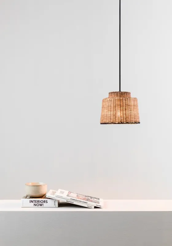 Promoción SAIPAN COLGANTE NEGRO P.RATTAN E27