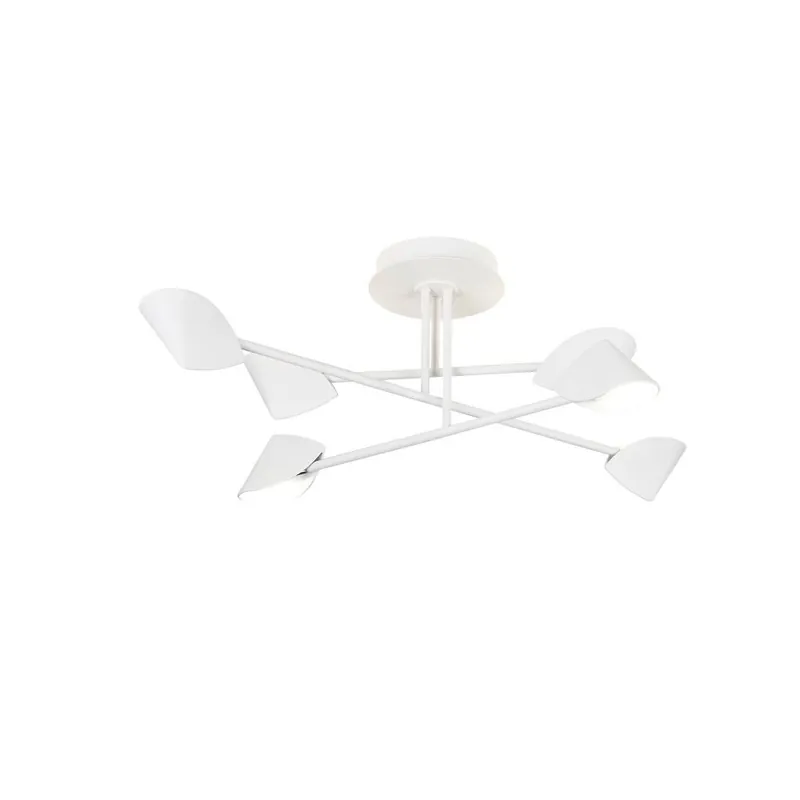 SEMI PLAFÓN MEDIANO 6 LUCES LED 45W CAPUCCINA BLANCO Gran Oferta
