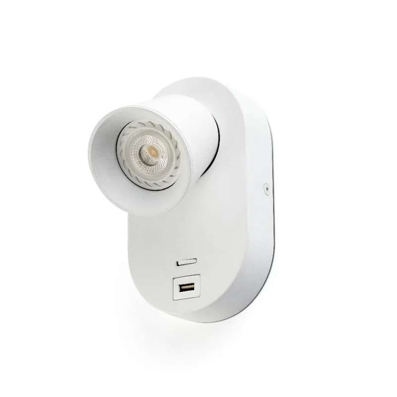 Artesanal CORB APLIQUE BLANCO GU10 + USB