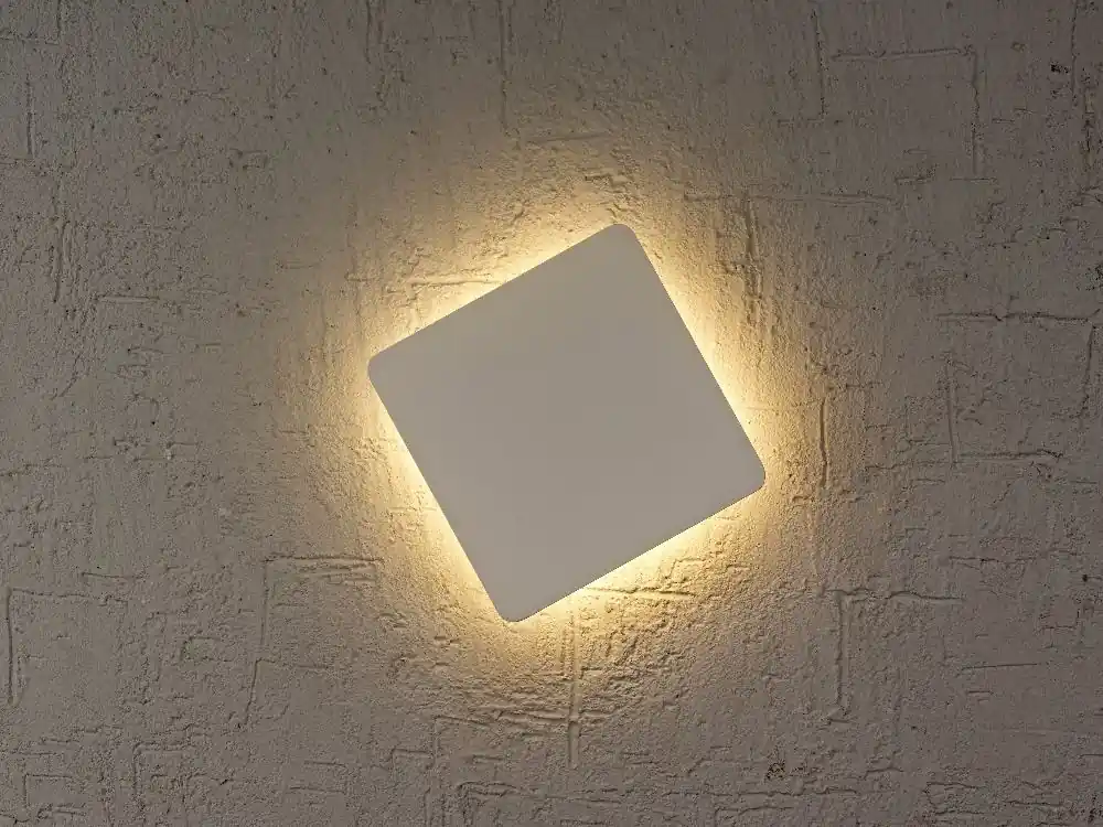 Artesanal APLIQUE LED BORA BORA CUADRADO BLANCO  6W