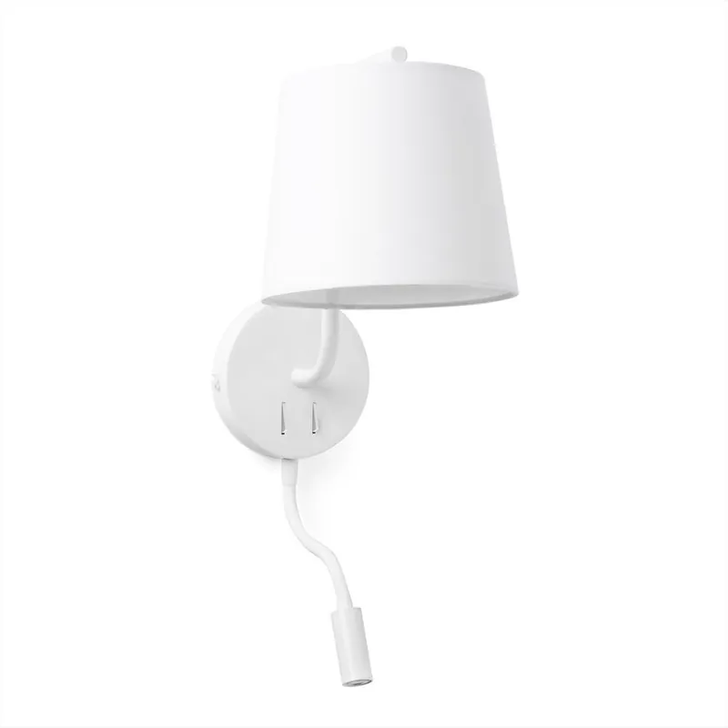 BERNI APLIQUE BLANCO CON LECTOR E27 20W LED 3W Ordena Ya