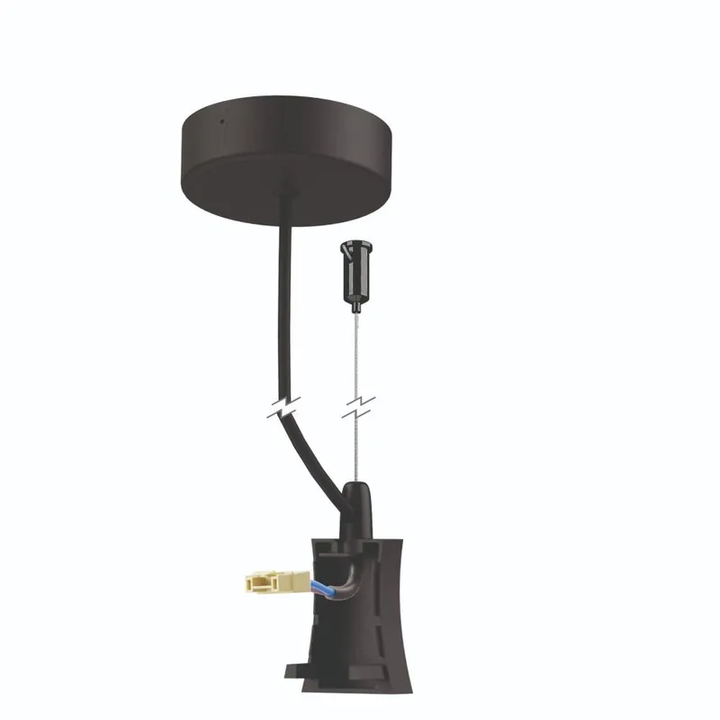 TAPA LATERAL NEGRA CON CABLE ALIMENTACION Y FLORON HANOK MODULAR NEGRO Gran Oferta