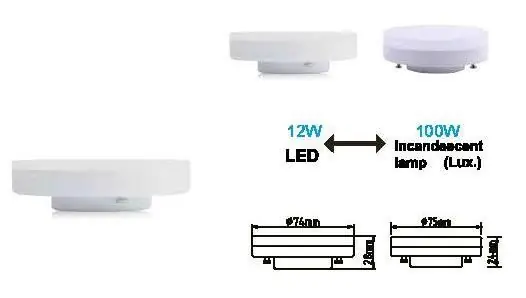 Artesanal LED GX53 12W 4000K 960LM