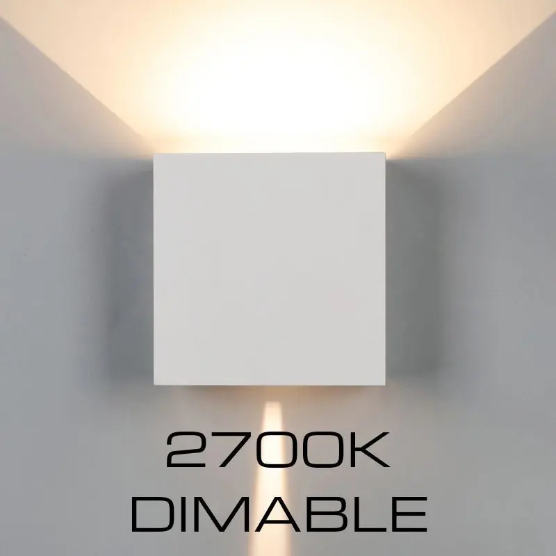APLIQUE EXTERIOR LED 2X10W DAVOS 2700K DIMABLE BLANCO Oferta De Temporada