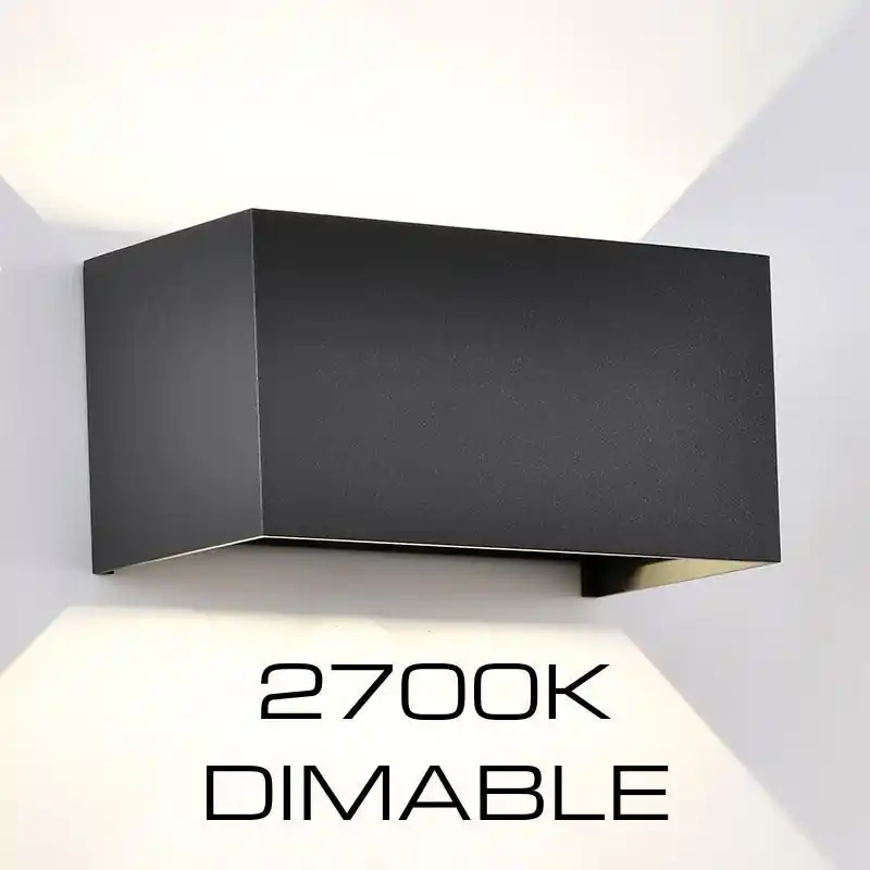 APLIQUE EXTERIOR LED 4X6W DAVOS 2700K DIMABLE GRIS OSCURO Promoción
