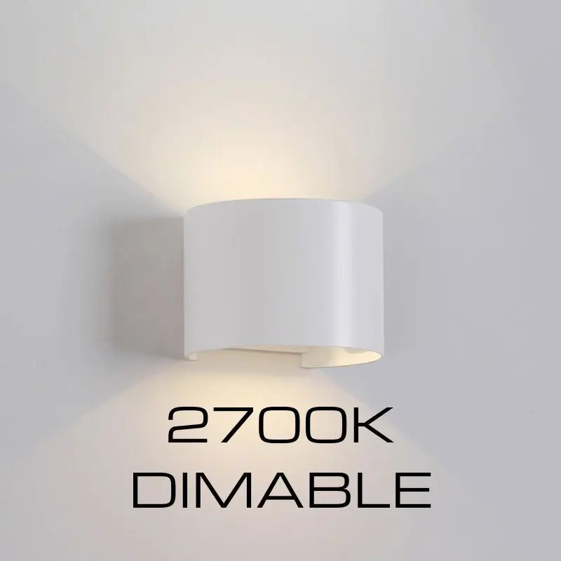 APLIQUE EXTERIOR LED REDONDO 2X6W DAVOS 2700K DIMABLE BLANCO Ordenar Ahora Mismo