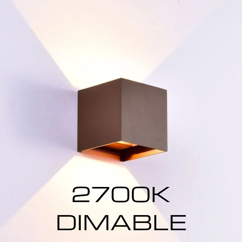 APLIQUE EXTERIOR LED 2X6W DAVOS 2700K DIMABLE CORTEN Garantía Incluida