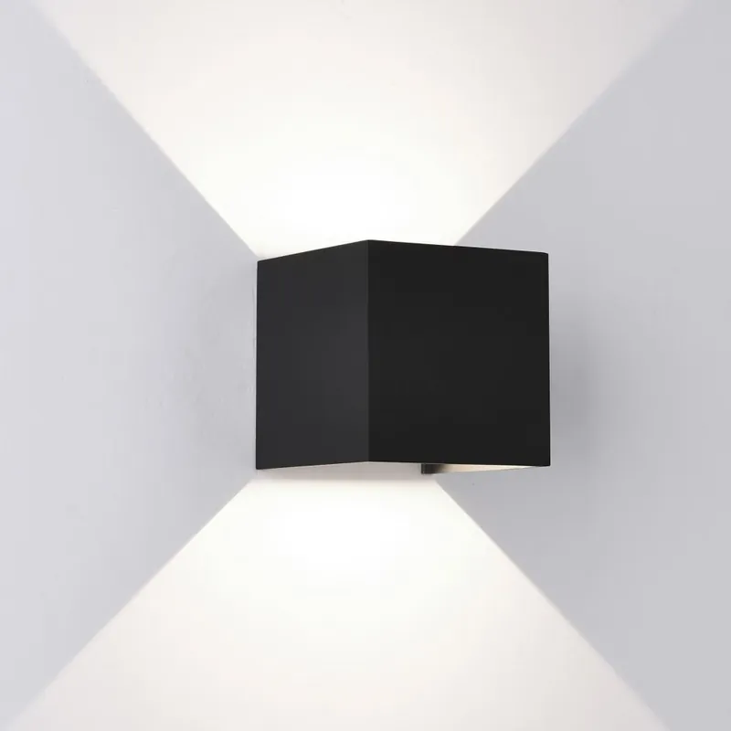Última Oportunidad APLIQUE EXTERIOR LED 12W 4000K NEGRO ARENA DAVOS