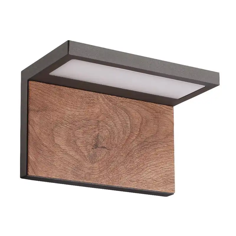 APLIQUE LED RUKA 13W GRIS OSCURO + MADERA Compra Ahora