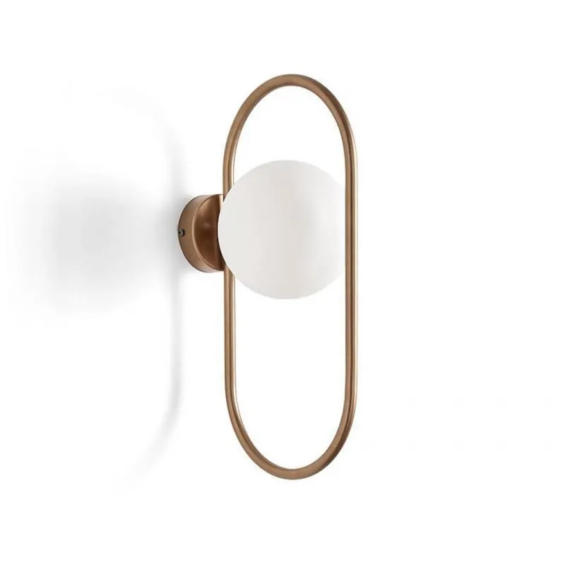 Aplique de pared Pea 1L G9 metal + cristal - Massmi Profesional