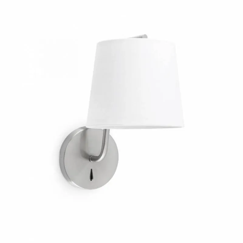 Aplique de pared Berni 1L E27 níquel - Faro Lujoso