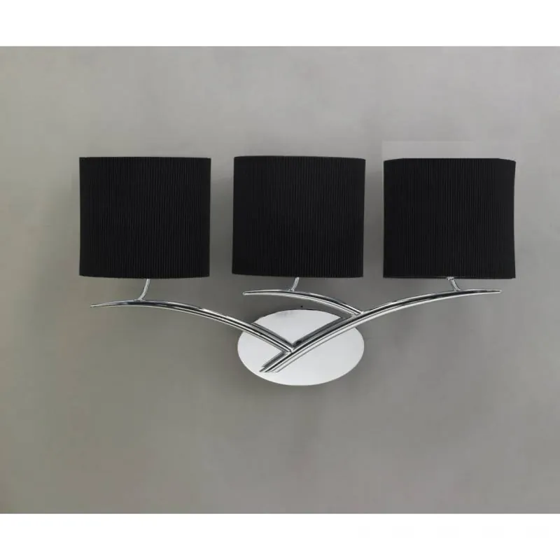 Aplique de pared Eve 3L E27 pantallas tela - Mantra Súper Precio