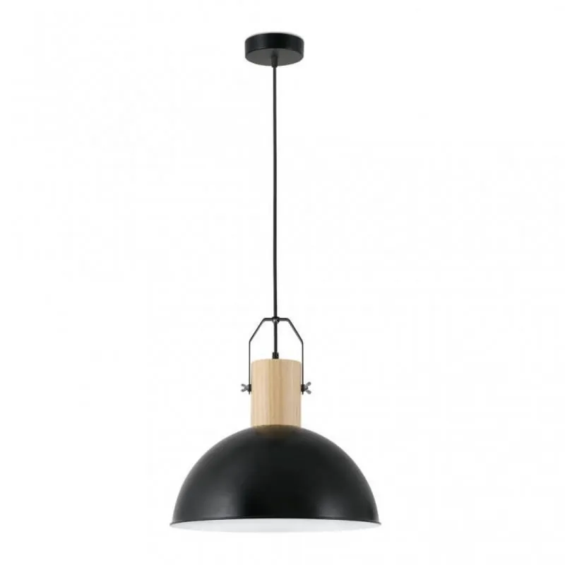Últimas Unidades Lámpara colgante Margot 1L E27 metal negro - Faro