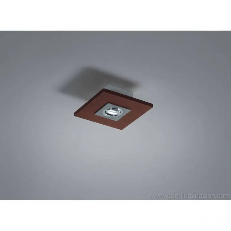 Últimas Unidades Plafón de techo Solar 1 luz LED GU10 6w madera - Brilliance