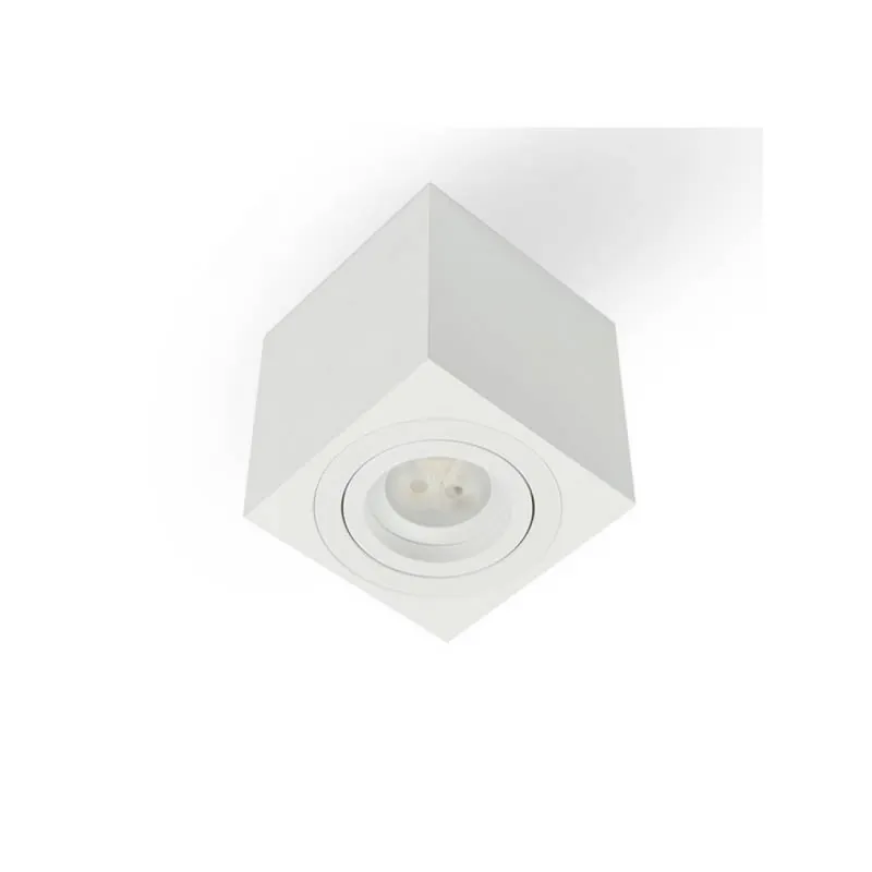 A Buen Precio Foco de superficie Kup GU10 cuadrado blanco - Bpm